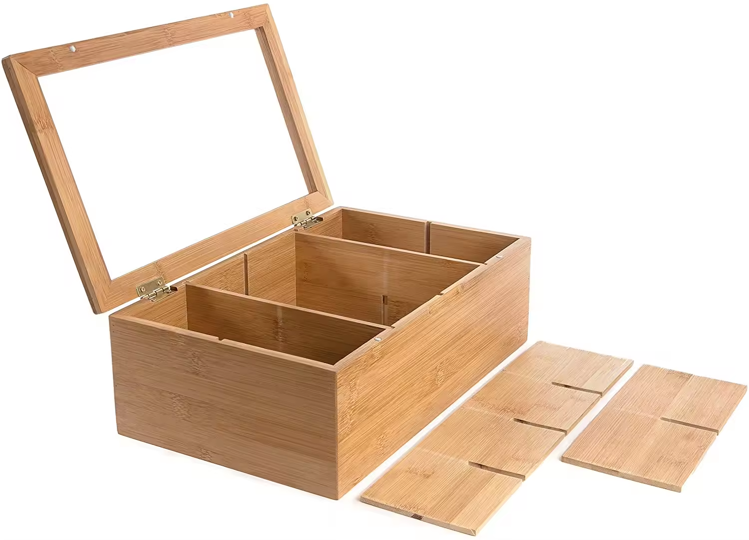 Customized wooden 8-cell storage box Coffee bag tea bag storage box