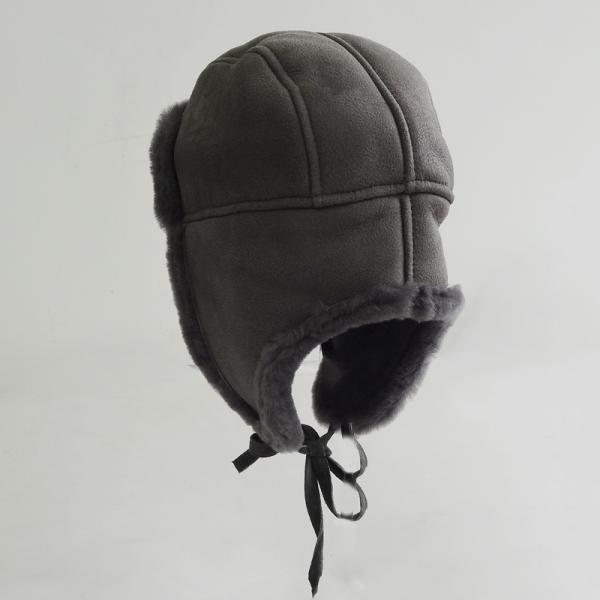 Classical custom shearling sheepskin double face mens winter hat