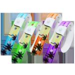 PVC Vinyl ID Wristbands Custom Logo Silk Screen Printing Durable Purple