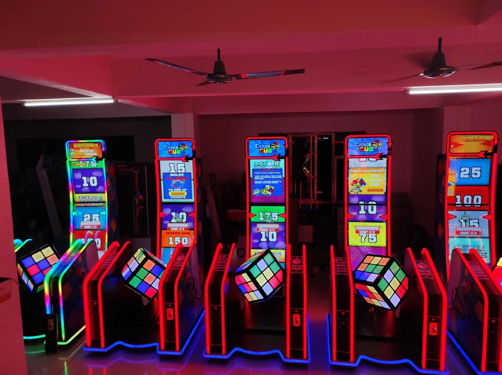 Playfun coin operated arcade games redemption tickets games Crack cube