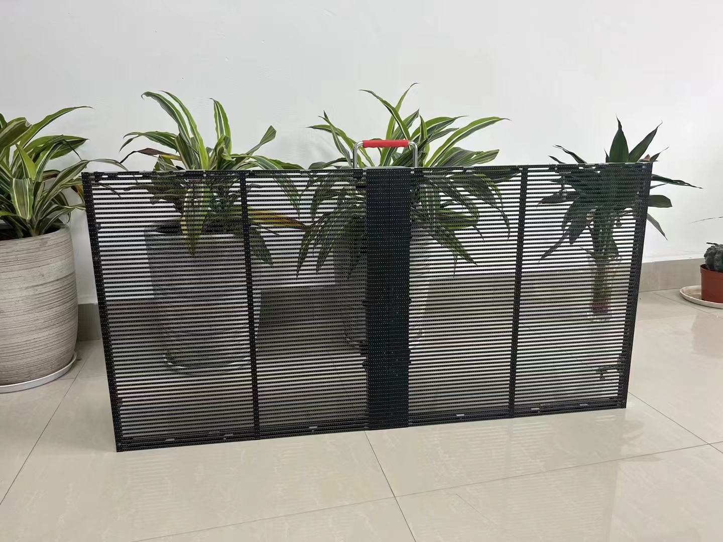 Box Grille Transparent Film Screen Self Adhesive Advertising LED Grille Display