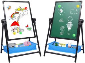 Wholesale 360° Rotating Magnetic Double Sided Dry Erase Board w/Chalkboard &amp; 4/8pcs Markers from china suppliers