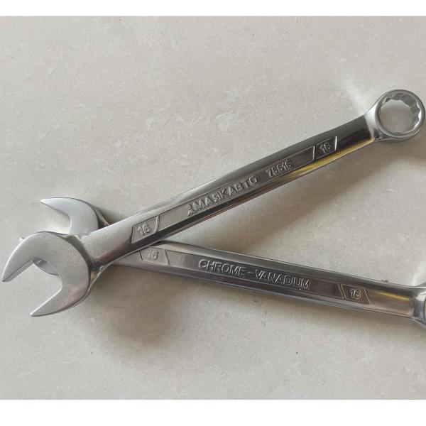 17mm Hot selling DIY DIN Standard Chrome Vanadium Chrome Plated Metric combination wrench