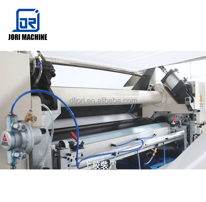 PLC Controlled Glue Laminated Color Printing Paper Towel Cutting Making Machine Line
