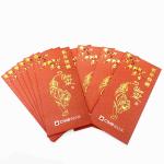 Hot Stamp Custom Red Packet Art Paper Chinese New Year Red Envelope cartoon
