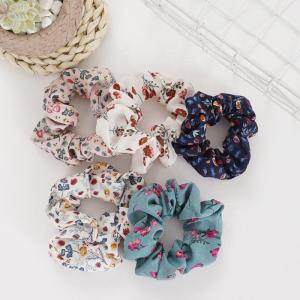 Wholesale Flower Hair Scrunchies For Toddlers Thick Thin Hair Simple Hair Circle Girl Elegant 4.13 Inch from china suppliers