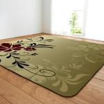 Painted Flower Polyester Bedroom Floor Carpets 6x9 Rug Under Dining Table