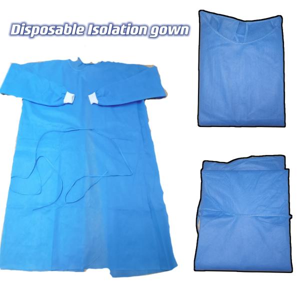Waterproof Anti Static SMS Non Woven Fabric Isolation Gown For Adult AAMI Level