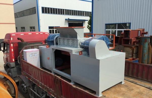 Big opening port, high capacity double-roller shredder for steels, wooden