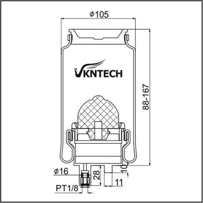 French Car 5010.130.797G V.I. Front Seat Air Spring Contitech SZ50-9 P02 Gas Filled Monroe CB0075 VKNTECH 1S0797