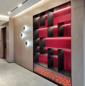 China Pink Stainless Metal Decor Shelf Home Decoration Metal Shelf Cabinet on sale