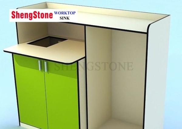 Corrosion Resistant White Phenolic Resin HPL Cabinet And Table Customized Color