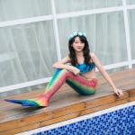 Girls Sparkle Mermaid Tails For Swimming / Photo Shooting Water - Resistant