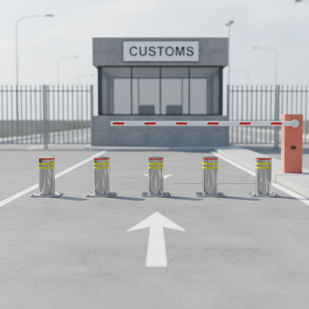 Rising Security Bollards for Vehicle Access