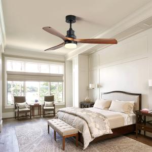 Wholesale 220VDC 65W 3 Wooden Blades Modern Living Room Air Cooling Fan With Light Feel Free To Contact from china suppliers