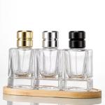 transparent square convenient perfume spray bottle empty 50ml bayonet thick