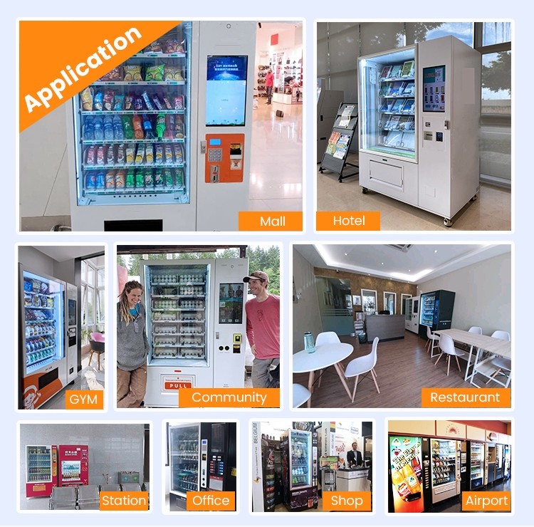 Touch Screen Fresh Food Vending Machines 220V 50HZ 24 Hours Support
