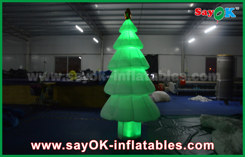 3m Inflatable Light Decoration LED Lighting Christmas Tree With Nylon Material