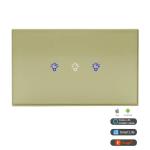America Type 118 Size Tuya Zigbee 3.0 Glass Touch Wall Switch