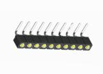16 Pin Black Round Female Header Connector 1.27mm Single Row Right Angle