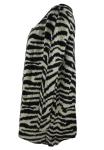 Zebra Striped Print Ladies Casual Cardigans Long Sleeve Sweater Gauge