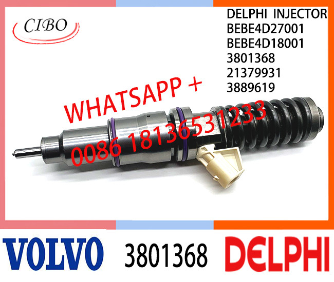 Common Rail Fuel Diesel Injector 3801368 BEBE4D27001 BEBE4D18001 21379931 3889619 E3.18 for VOL PENTA MD13