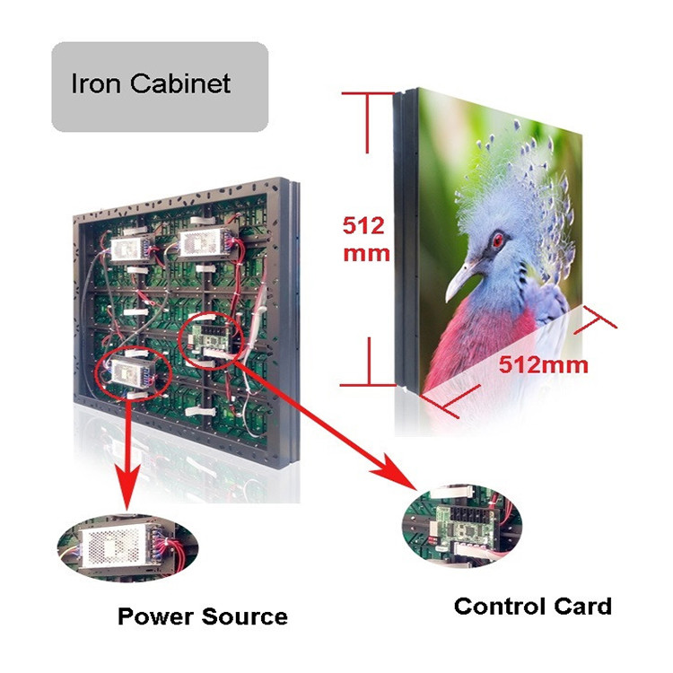 110-220V Front Service P4 Indoor Full Color Led Display Screen