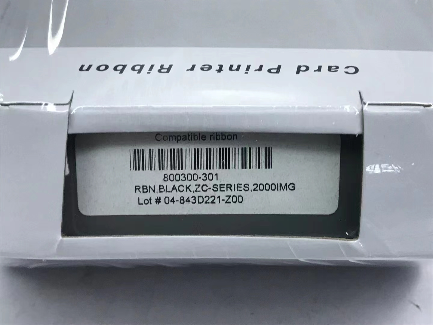 Compatible Black Ribbon for Zebra ZC100 ZC150 ZC300 ZC350 Card Printer 800300-301
