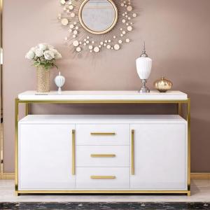 Wholesale Modern Marble Sideboard Cabinet Stainless Steel Paint Customization from china suppliers