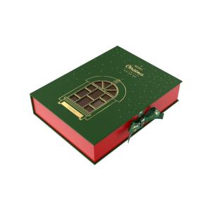 Wholesale Christmas Celebration Chocolate Gift Paper Rigid Clamshell Box Packaging Fancy Gold from china suppliers