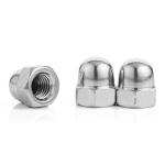 Direct Supply DIN1587 Hex Domed Cap Nuts in Nickel Galvanized White Blue Zinc