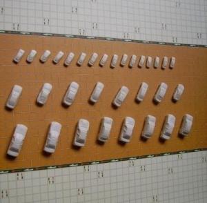 Wholesale mini white car(without light)-miniature scale 1:250 car,model plastic car,plastic mini car,1:200 white cars,plastic cars from china suppliers