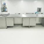 Alkali Resistant Stainless Steel Lab Table With Sink ISO Standard Polished 60cm