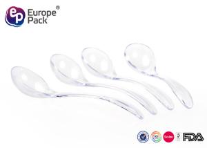 Wholesale Snace Dessert Transparent Plastic Ice Cream Spoons For Children from china suppliers