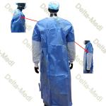 AAMI PB70 Level 3 Reinforced Sms Surgical Gown Sterile Disposable