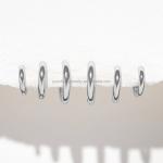 Silver Fine Jewelry Minimalist 18K Gold 9MM 11MM 13MM Hoop Set for FedEx DHL UPS