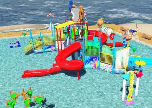 Wholesale Family Slide Theme Park Design Spiral / Straight Fun Interactive Water Rides from china suppliers