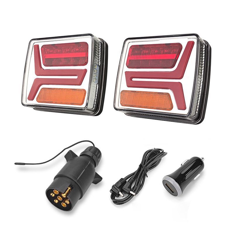 Tractors Touring Cars and Tugboat Tail Lamp E9 Emark CE RoHS Transmitter Magnetic LED Wireless Trailer Light Kit