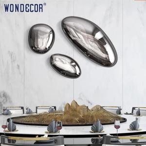 Wholesale Abstract cobblestone hotel lobby stainless steel wall decoration sculpture from china suppliers
