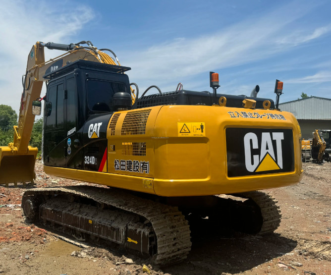 Strong Power CAT 324D Used Medium Excavators 24 Ton Backhoe Diggers