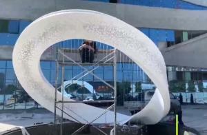 Wholesale Modern LED Stainless Steel Artwork Sculpture 3.5 Meter Height from china suppliers