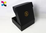 Hot Stamping OEM Cosmetic Box Packaging / Black Cardboard Shipping Boxes