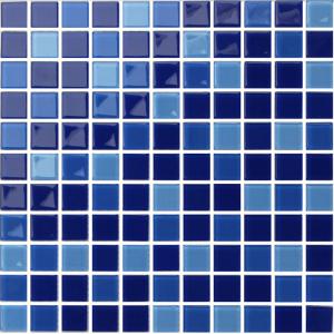 Wholesale 300x300mm swmming pool mosaic tiles,glass mosaic tile sheets, blue color from china suppliers