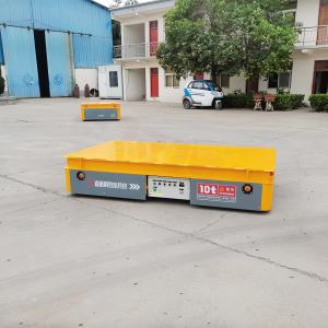 Wholesale 10T Industrial Battery Transfer Trolley Platform Truck Steerable Electric from china suppliers