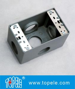 Wholesale Weatherproof Electrical Boxes 3 Holes / 5 Holes Single Gang Outlet Boxes Die Cast Metal from china suppliers