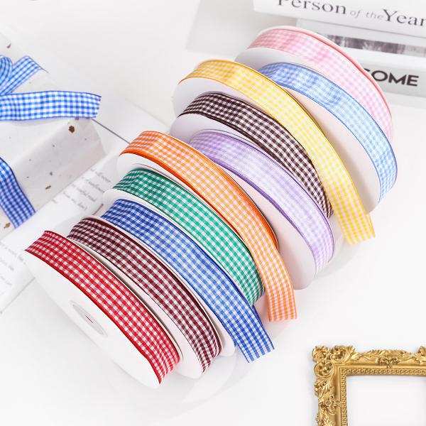 Manufacturer wholesales 2cm Scottish plaid ribbon, plaid ribbon, British ribbon,