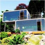 Apple Cabin House Durable Galvanized Steel Frame Bamboo Wood Fiber Board