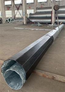 Wholesale 5mm Thick Q460 Dodecagonal HDG Transmission Steel Pole 90FT With Asphalt Coating from china suppliers
