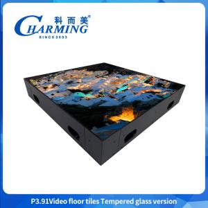 Wholesale 50x50CM Led Dance Floor P3.91 Video Floor Tiles Tempered Glass Version from china suppliers