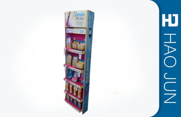 Floor Standing Cardboard Display Stands For Cosmetics , Cardboard Presentation